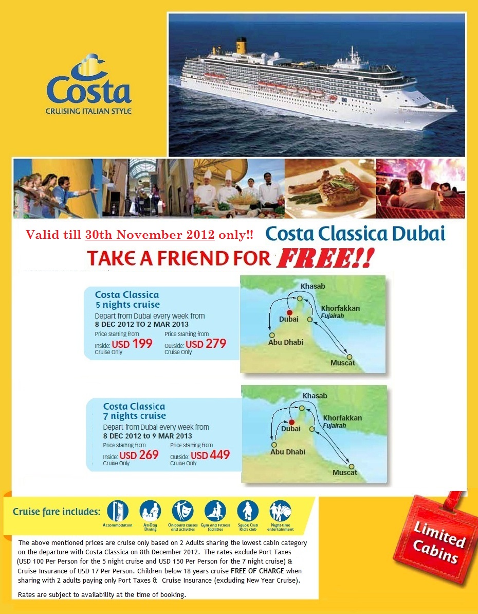 Costa Classica Promo- Buy 1 Get 1 Free!